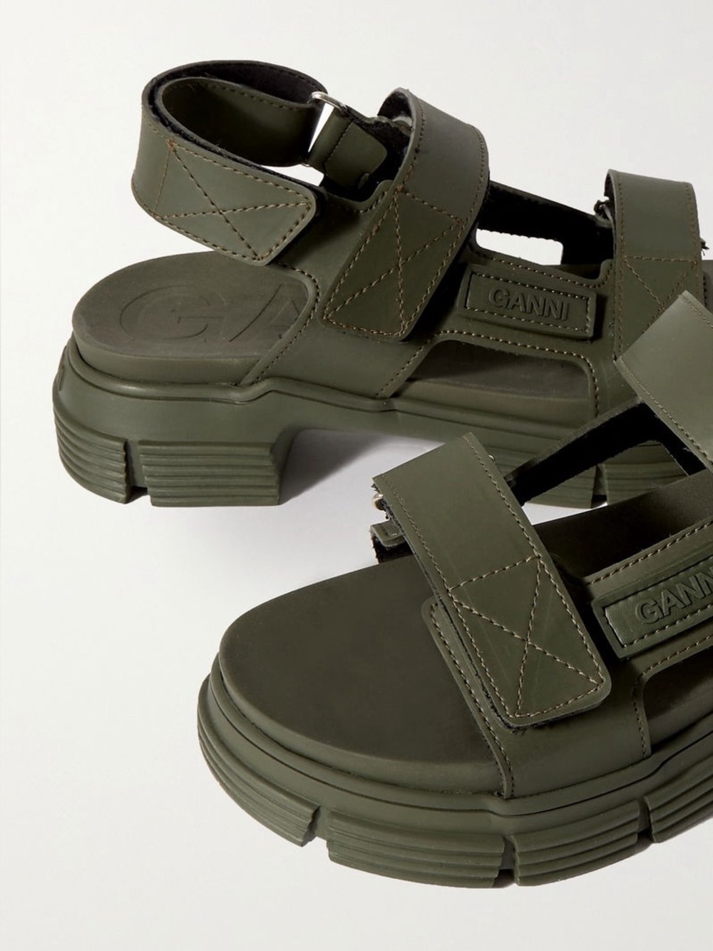 GANNI Recycled Rubber Sandals Kalamata - Picture 3 of 8
